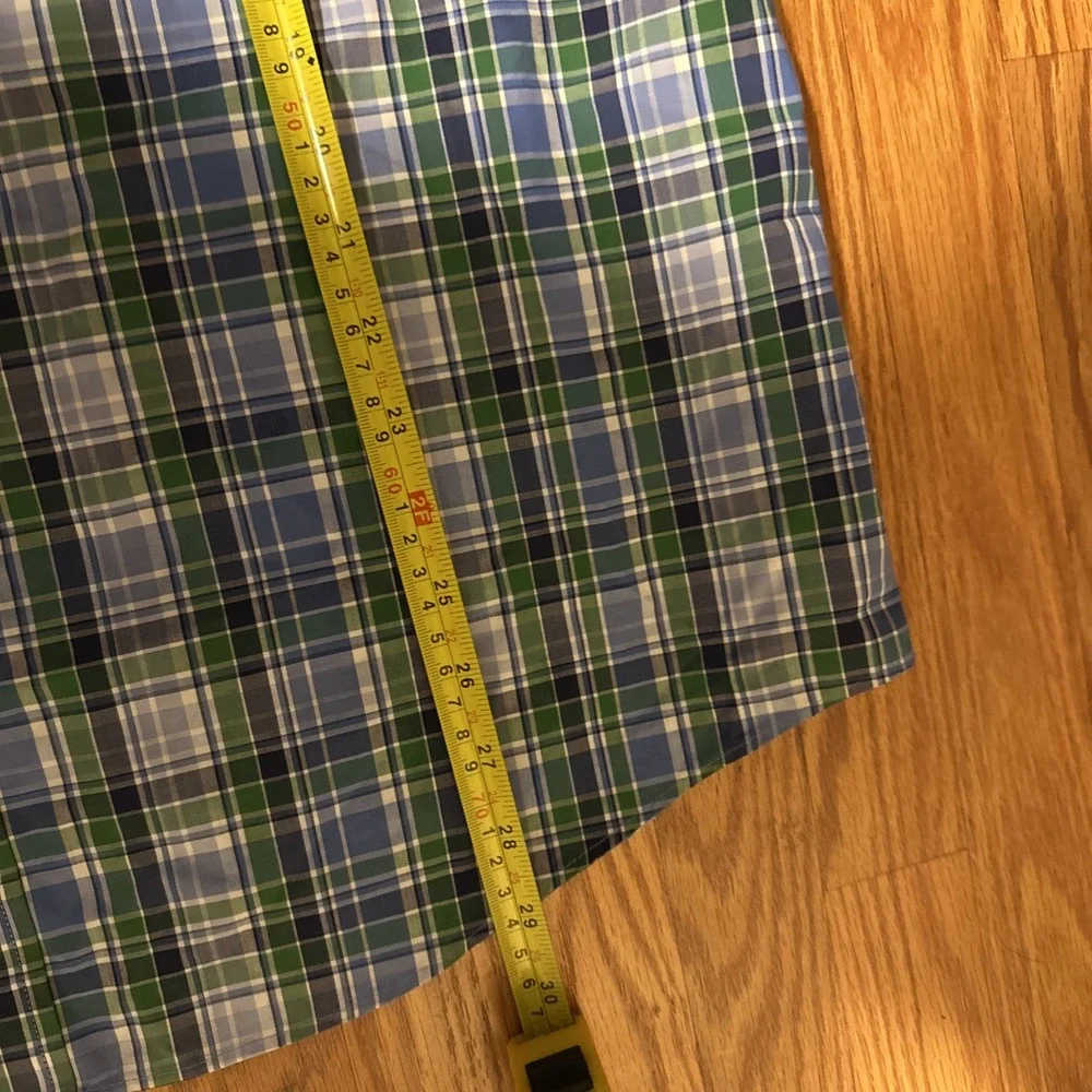 Lauren Ralph Lauren Shirt Mens L Sleeve Button Front Plaid Pocket